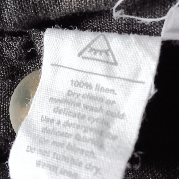 SLEEPER Black Linen Pajama Top 1 S - Picture 5 of 6